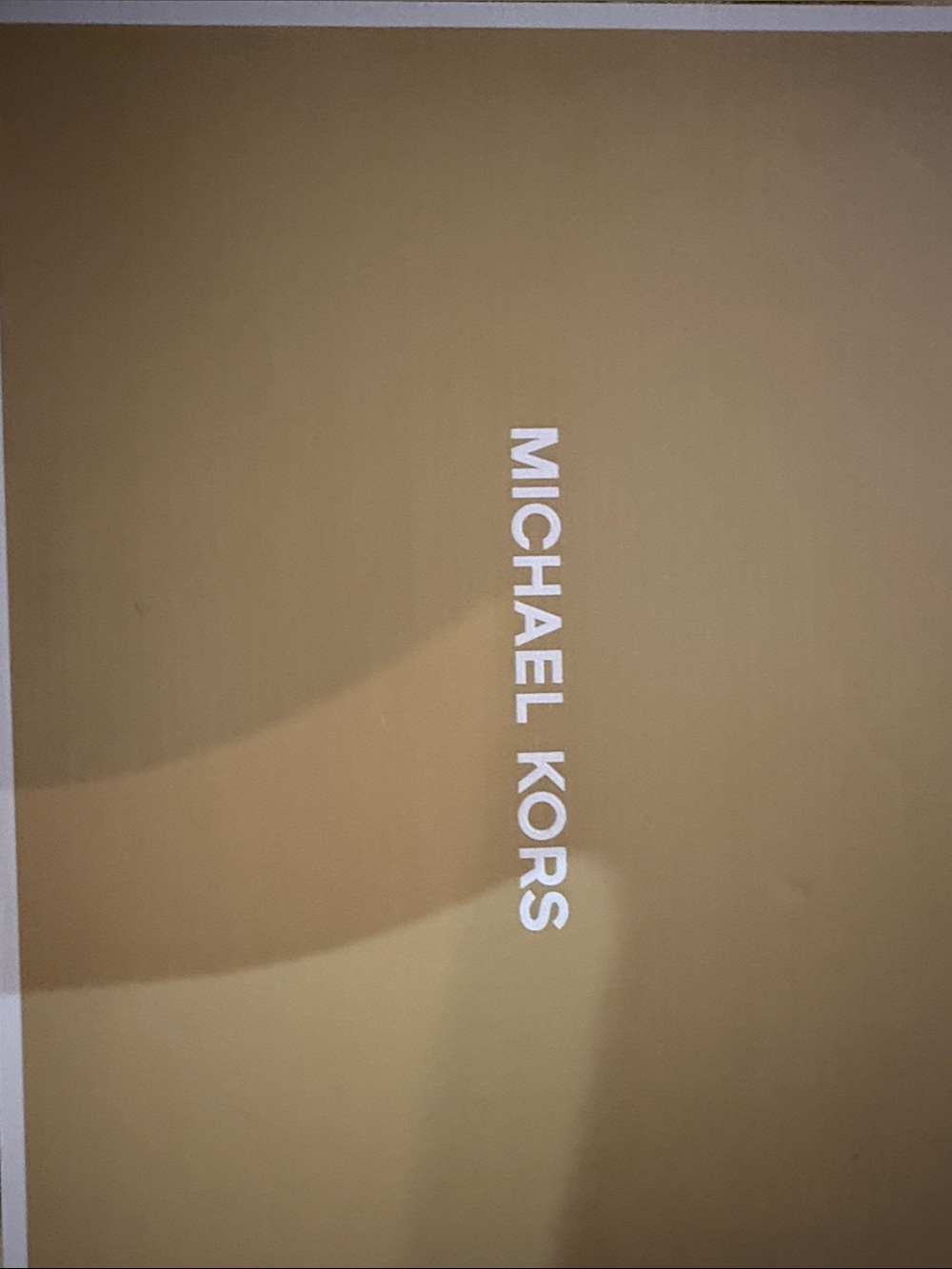 Michael Kors Tan Box with White Vertical Logo
